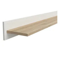 Mensola 143x17h cm soggiorno bianco frassinato rovere Lars