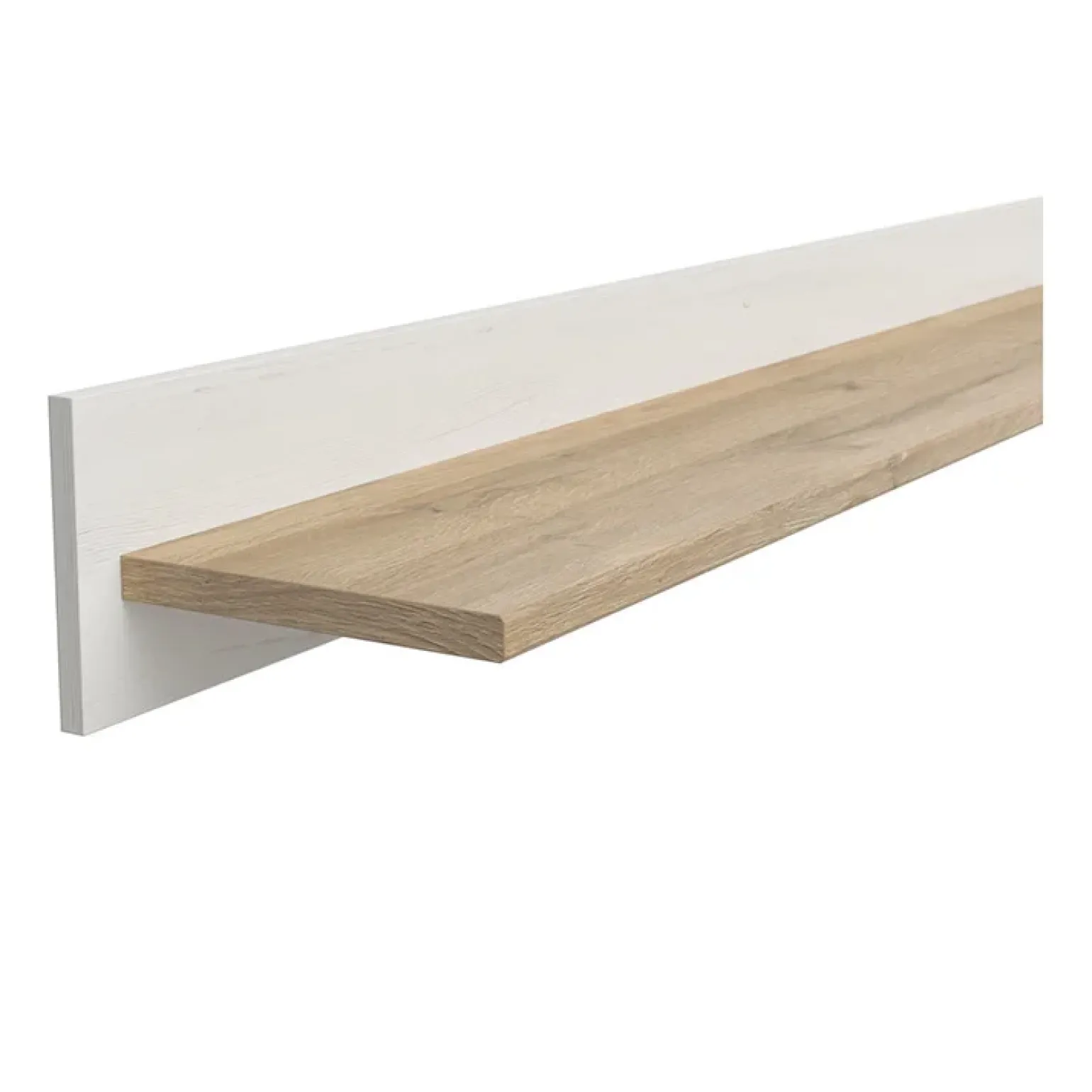 Mensola 143x17h cm soggiorno bianco frassinato rovere Lars