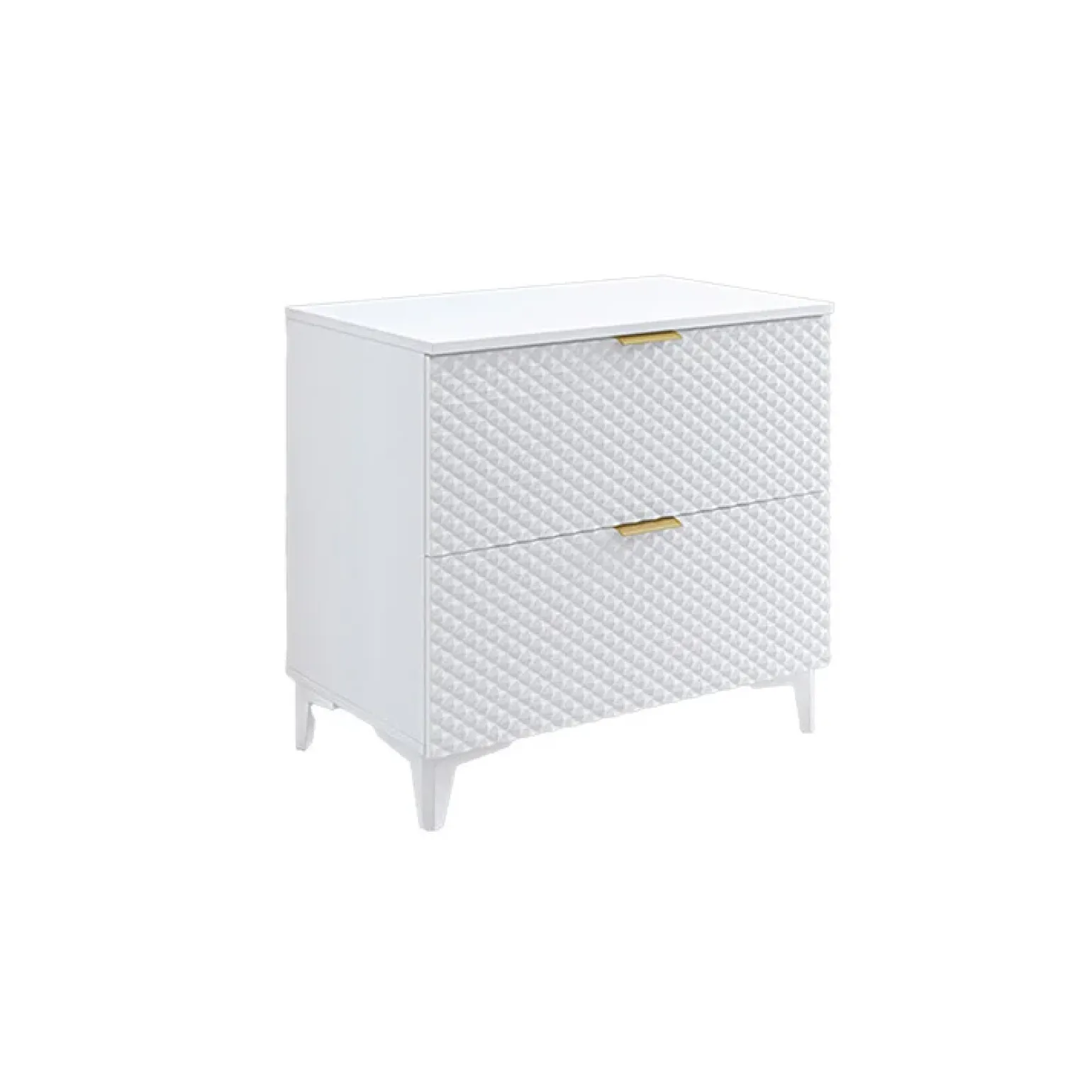 Mobile bagno a terra 81cm 2 cassetti bianco frontali decorati Konny