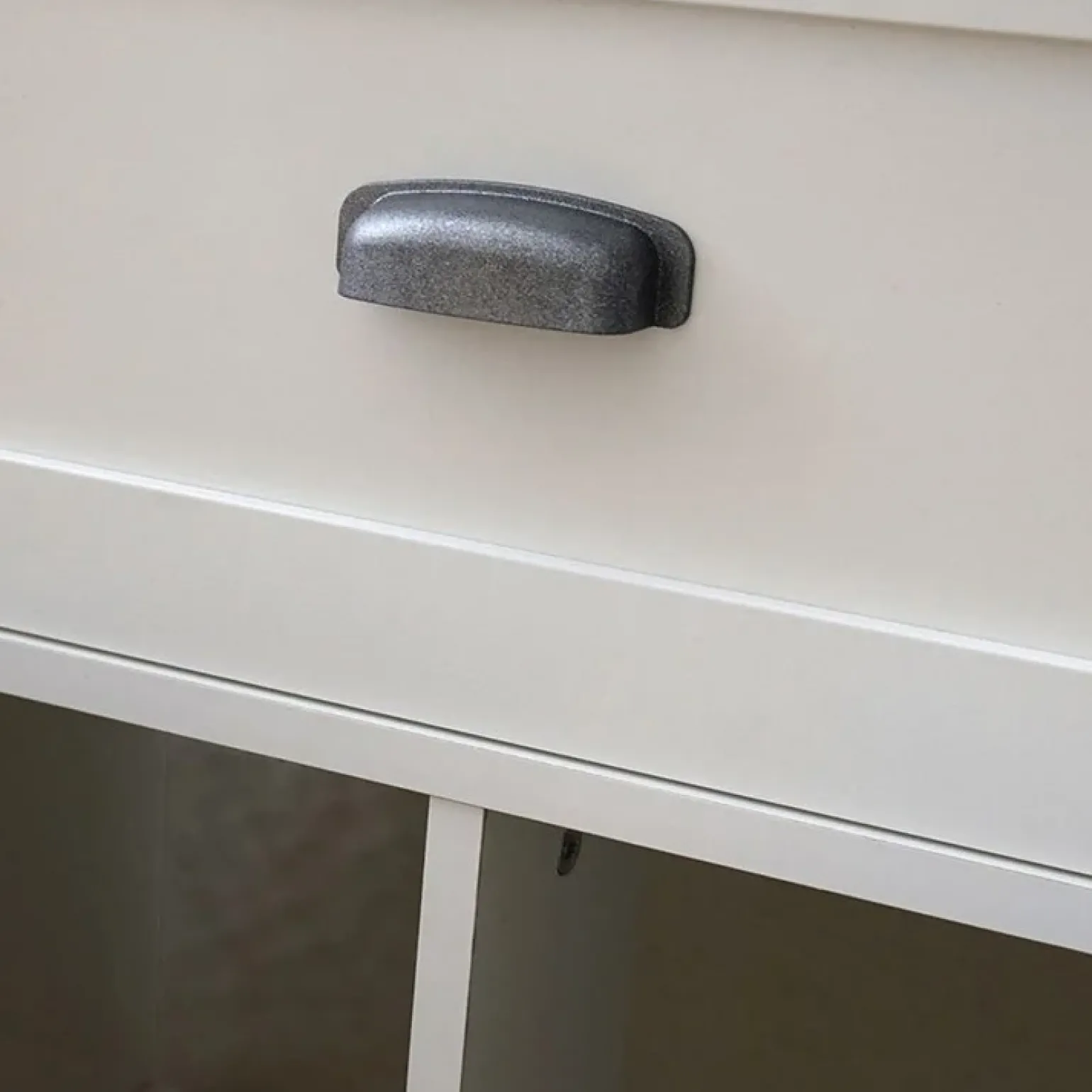 Mobile bagno a terra 120cm con doppio lavabo e colonna shabby bianco rovere Ilias