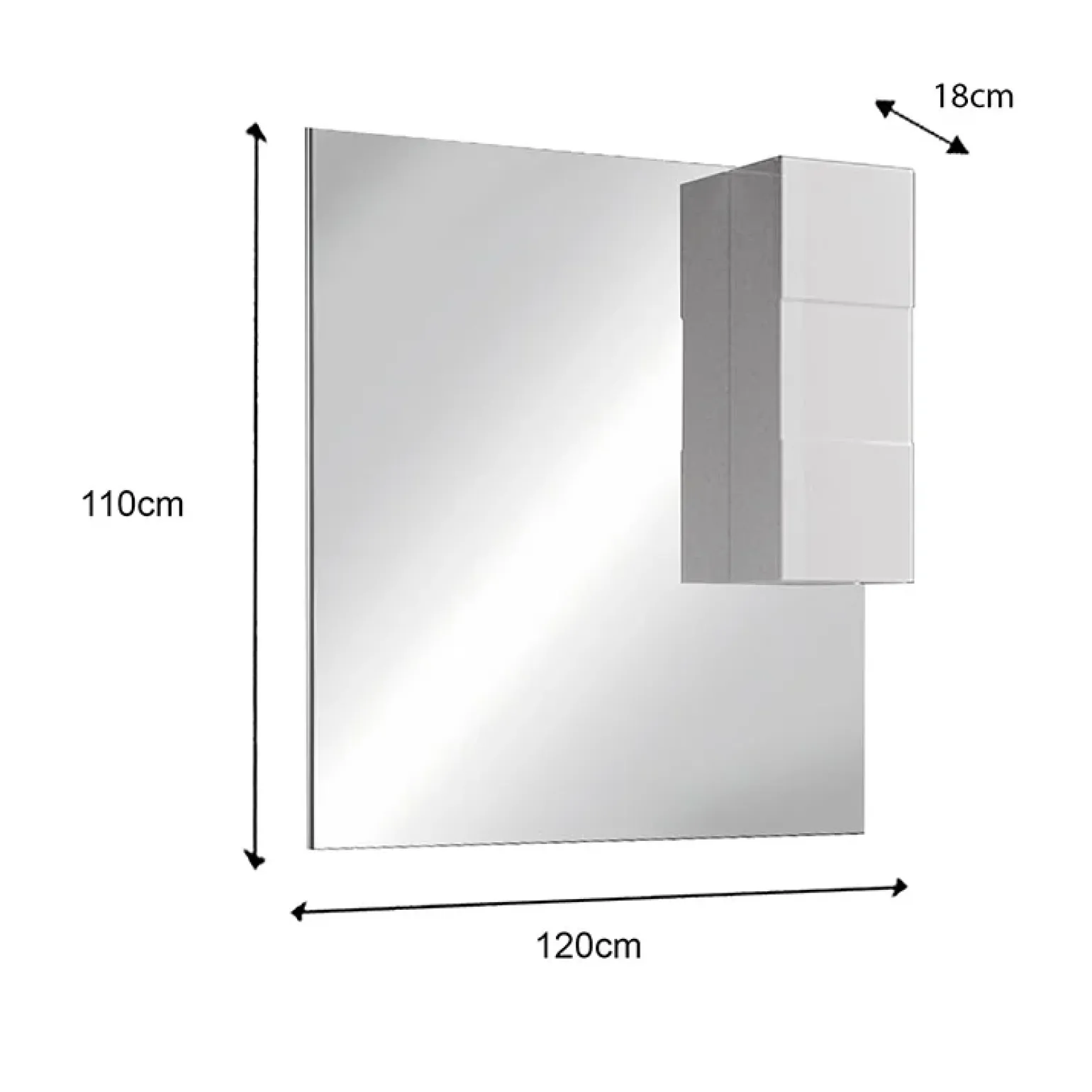 Mobile bagno a terra 120cm con doppio lavabo e specchio bianco lucido specchi Olimpo