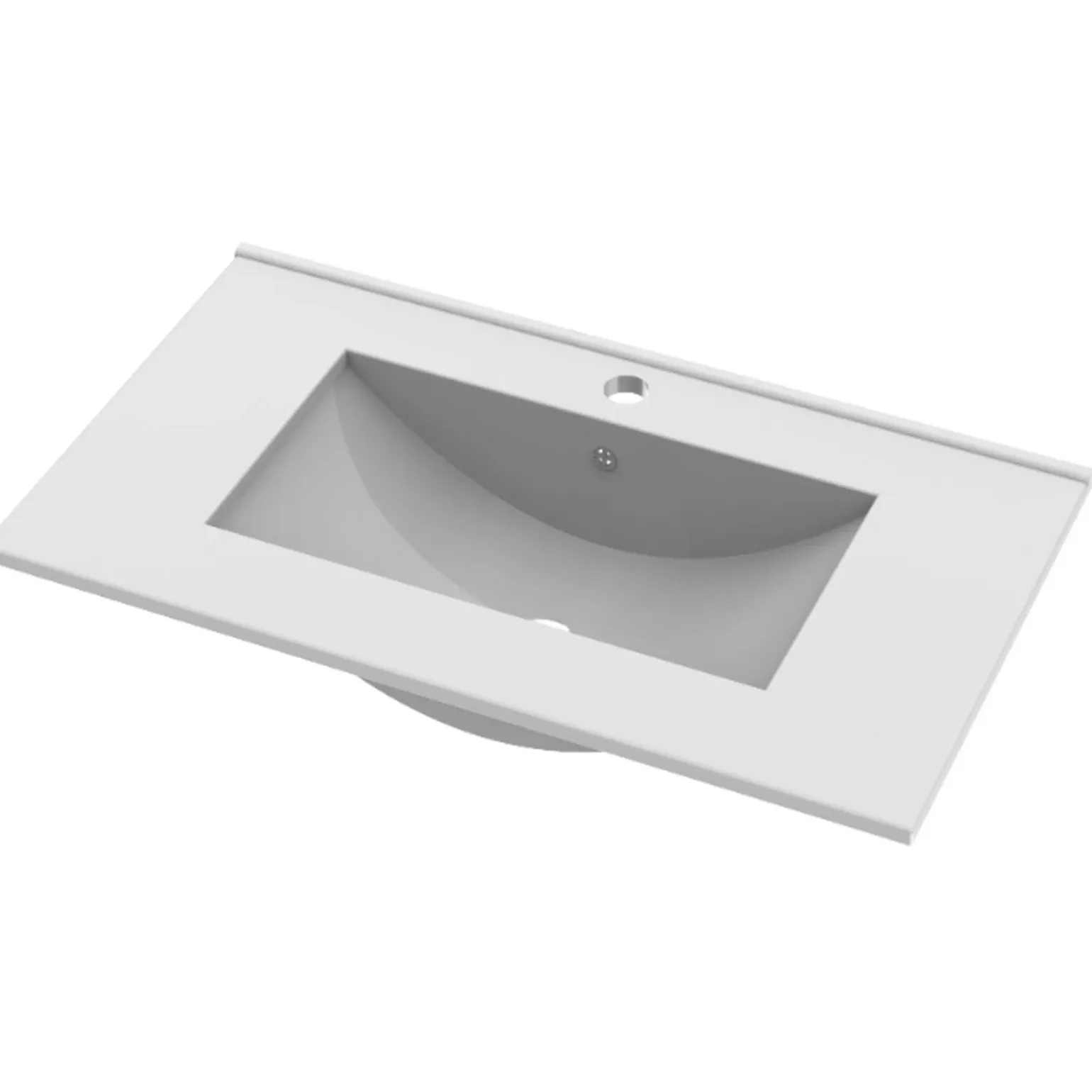 Mobile bagno a terra 82cm con lavabo e specchio 3 cassetti rovere Shutter