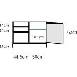 Mobile bagno a terra 100cm con lavabo 1 anta 1 cassetto rovere bianco Jasmund