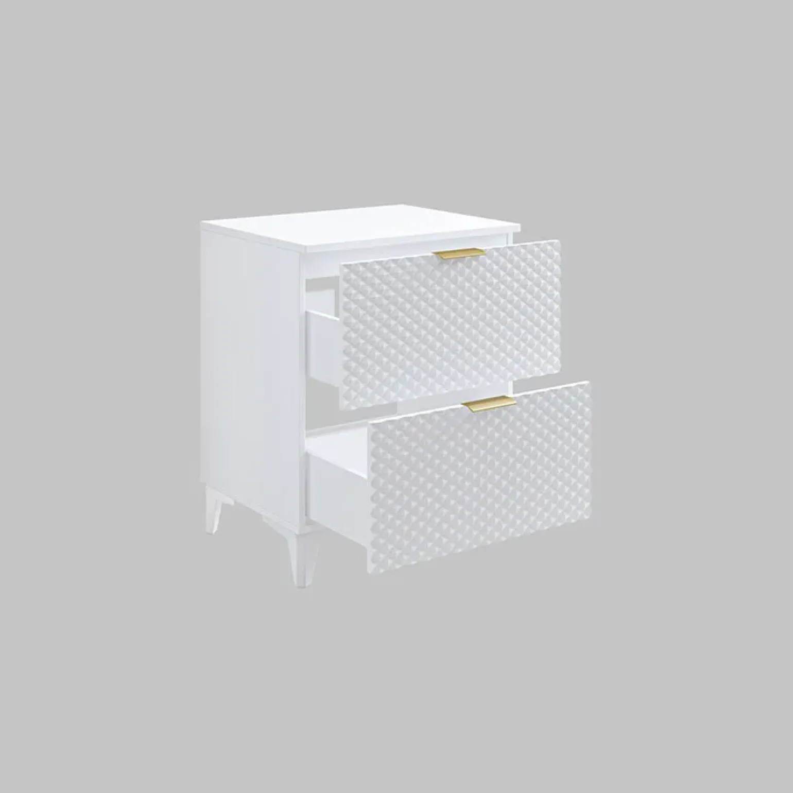 Mobile bagno a terra 61cm con colonna bianco frontali decorati Konny