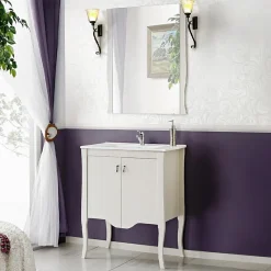 Mobile bagno classico 60cm con lavabo 2 ante bianco Brigit