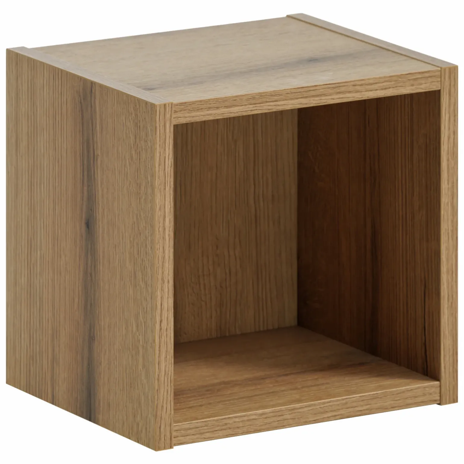Mobile bagno sospeso cannettato 50cm con lavabo, specchio e colonna verde salvia rovere Greeny