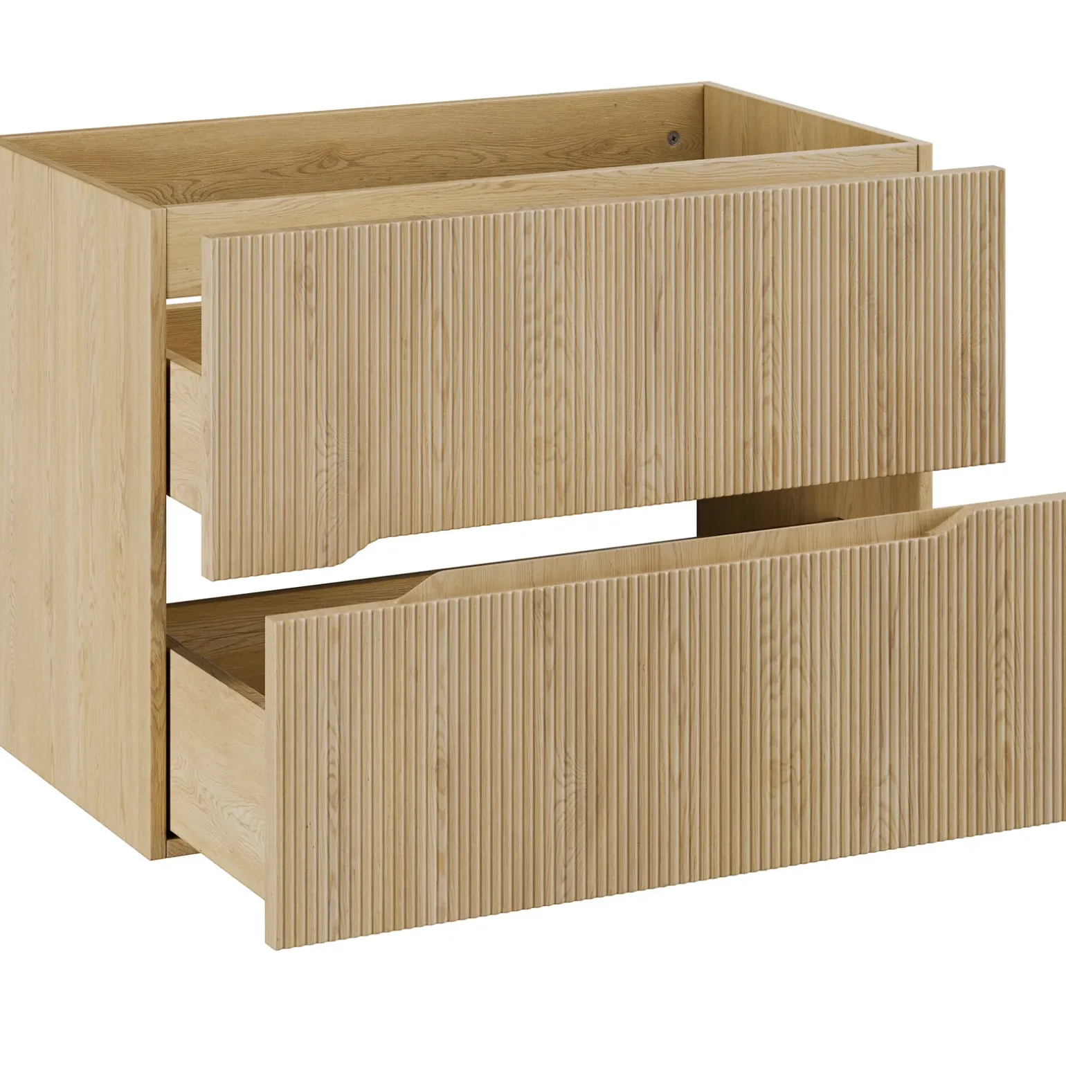 Mobile bagno sospeso cannettato 80cm con lavabo rovere Pretty