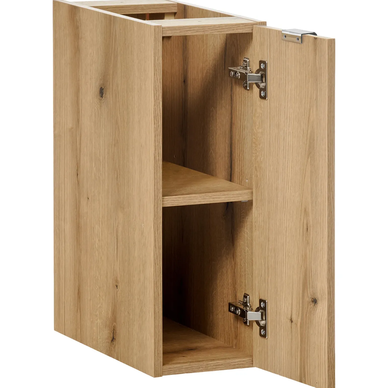Mobile bagno sospeso cannettato 120cm 5 ante bianco rovere Cleany