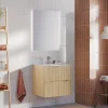Mobile bagno sospeso cannettato 60cm con lavabo rovere Pretty