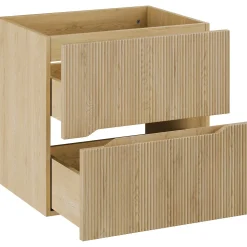 Mobile bagno sospeso cannettato 60cm con lavabo rovere Pretty