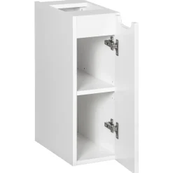 Mobile bagno sospeso cannettato 80cm bianco rovere Cleany