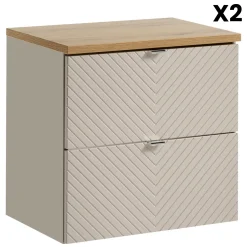 Mobile bagno sospeso 140cm 4 cassetti beige cashmere Neutry