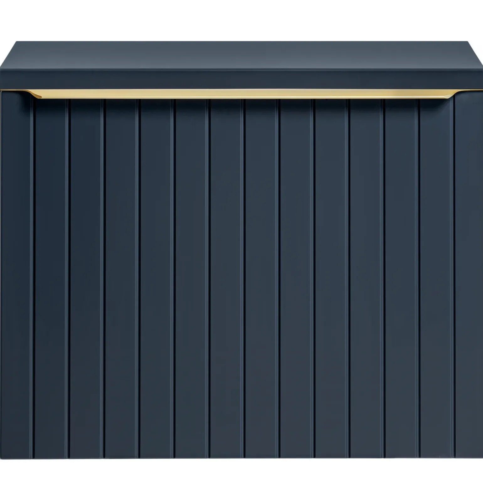 Mobile bagno sospeso 60cm 1 cassettone e 1 cassetto attrezzato cannettato blu Deep