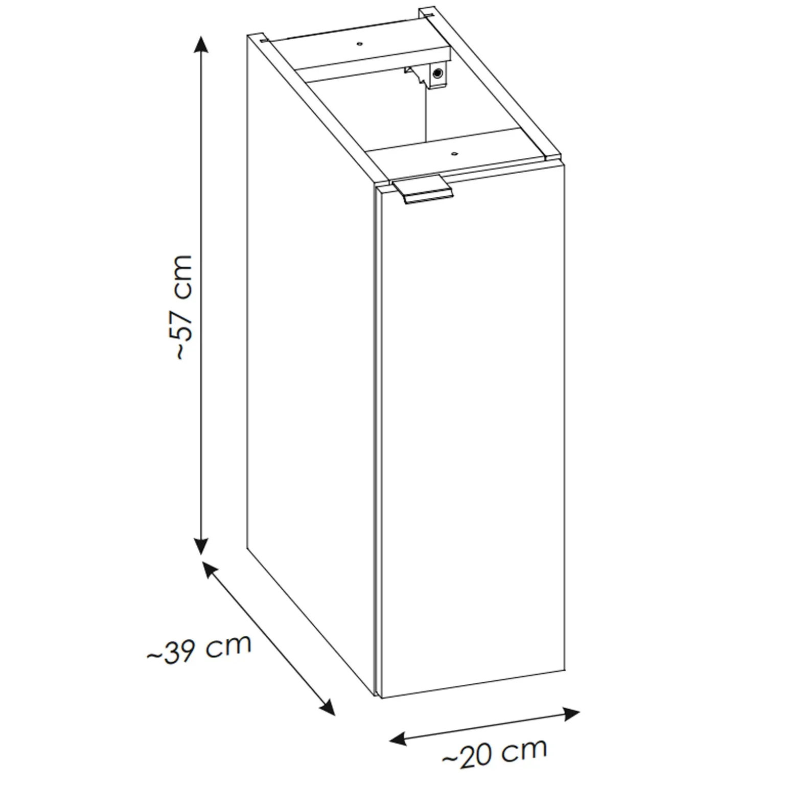 Mobile bagno sospeso 140cm 5 ante beige cashmere Neutry