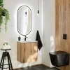 Mobile bagno sospeso 50cm 2 ante con lavabo rovere Rovery