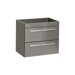 Mobile bagno sospeso 60cm 2 cassetti grigio lucido Zadar