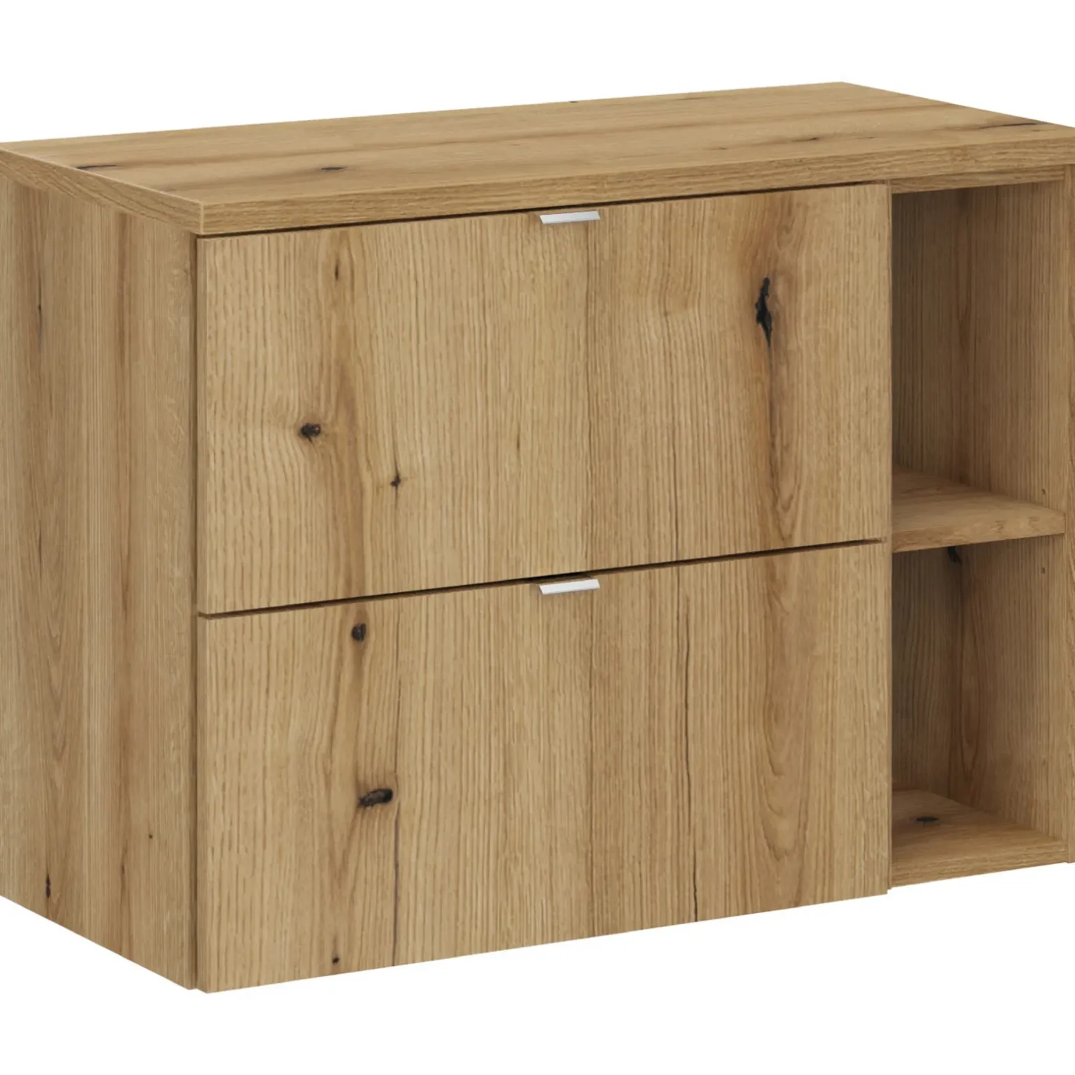 Mobile bagno sospeso 80cm 2 cassetti e vani rovere Rovery