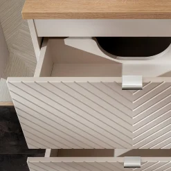 Mobile bagno sospeso 60cm 2 cassetti beige cashmere Neutry