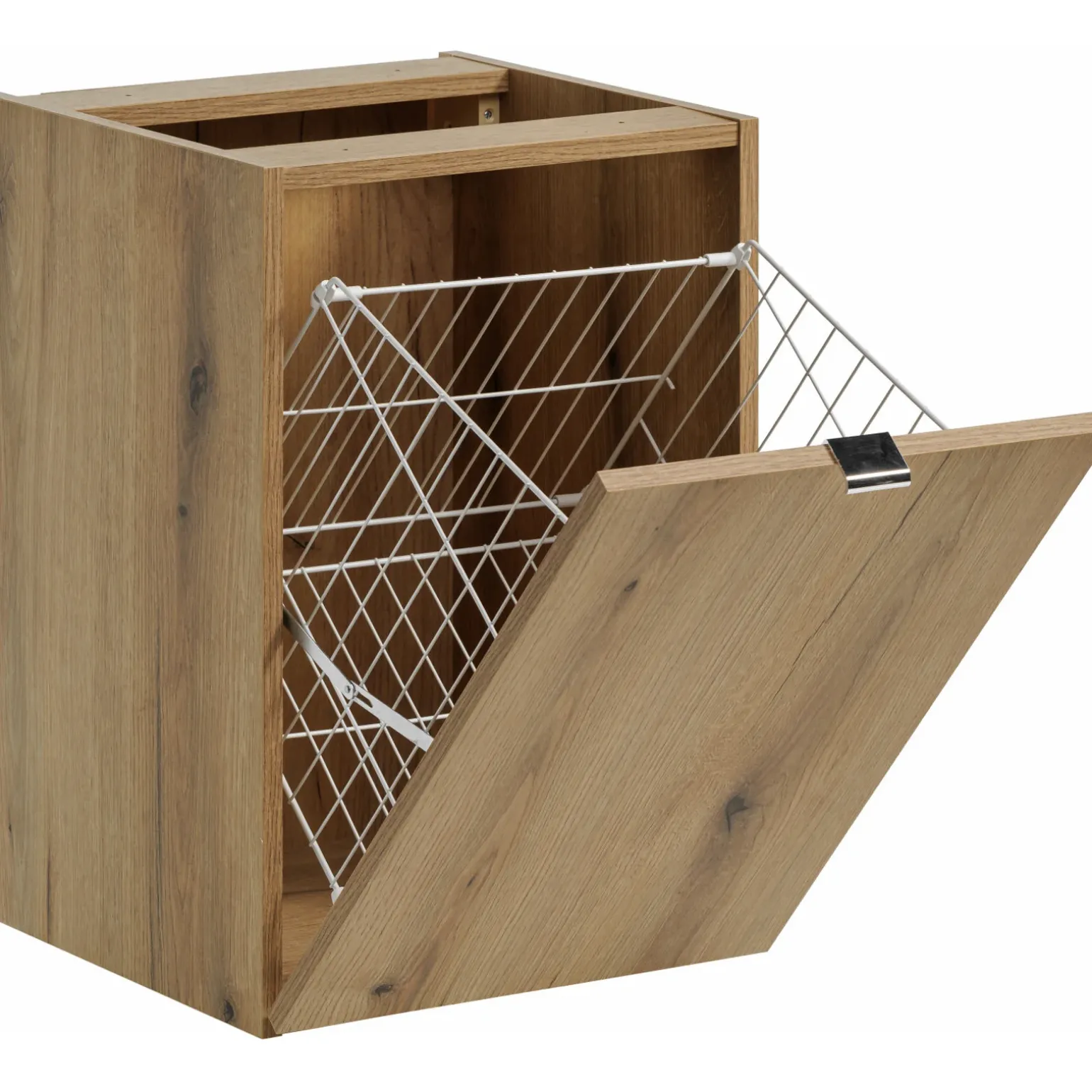 Mobile bagno sospeso 140cm 4 cassetti e portabiancheria rovere Rovery