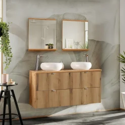 Mobile bagno sospeso 120cm 4 cassetti rovere Rovery