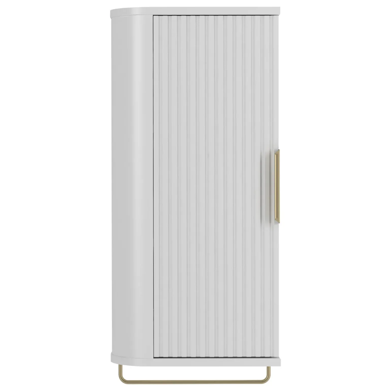 Mobile bagno sospeso 90cm con lavabo, colonna e pensile cannettato bianco Lusso
