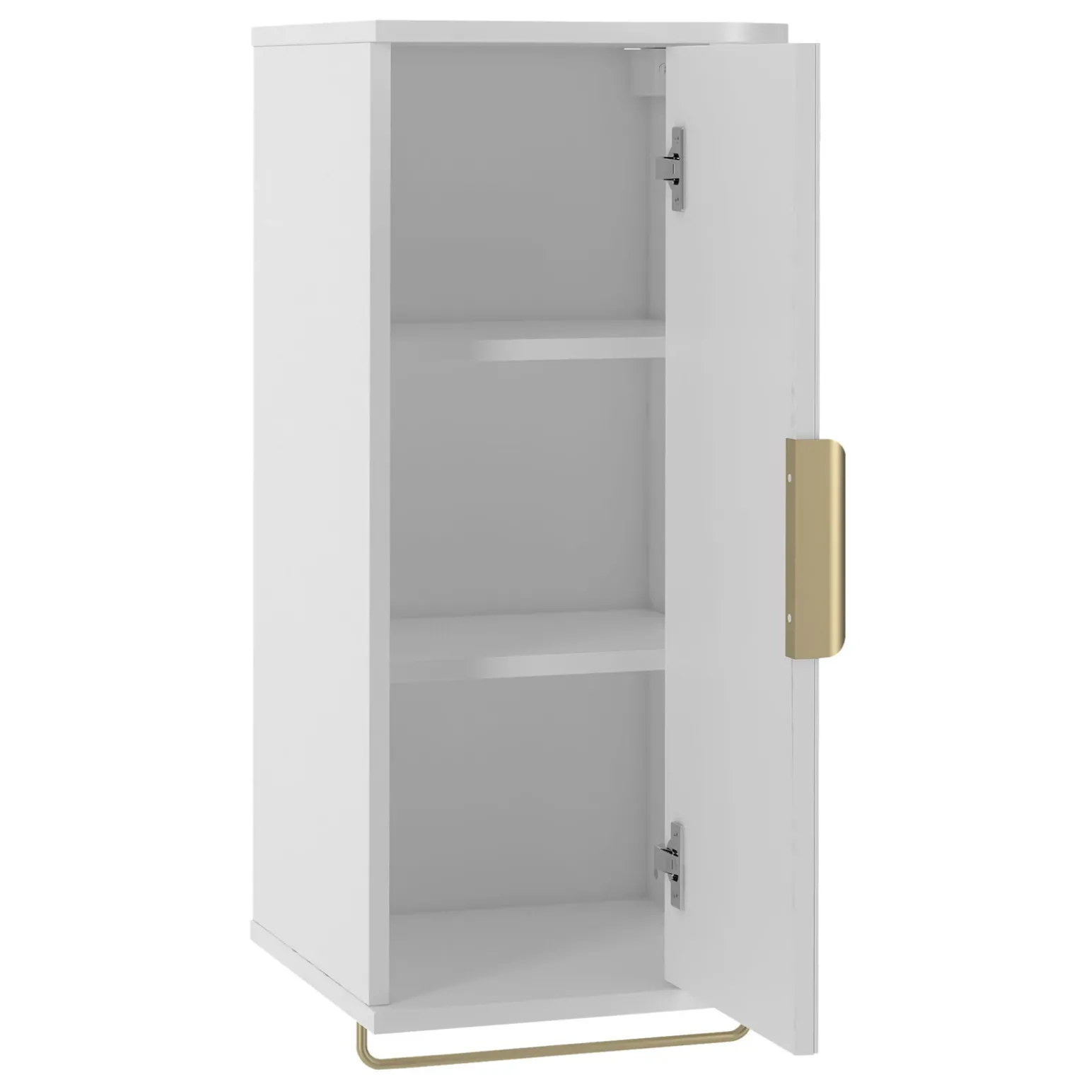 Mobile bagno sospeso 90cm con lavabo, colonna e pensile cannettato bianco Lusso