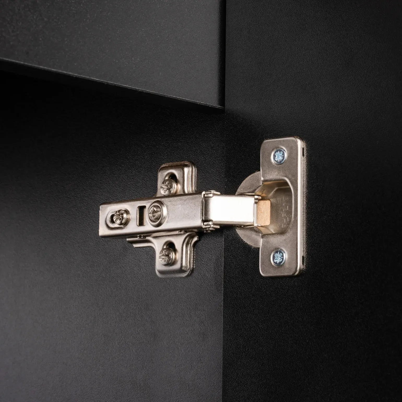 Mobile bagno sospeso 100cm cannettato con portabiancheria nero rovere Cleany