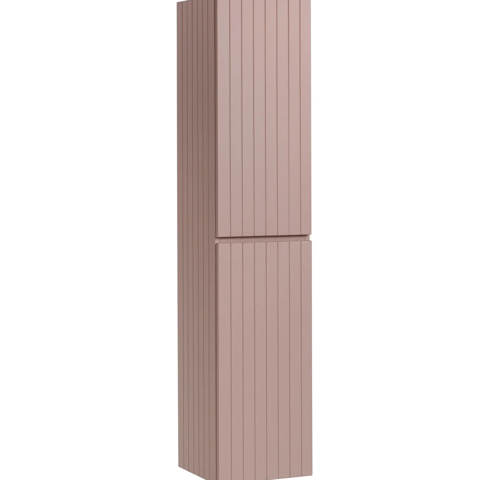 Mobile bagno sospeso 80cm cannettato con lavabo, colonna e specchio rosa Autentic