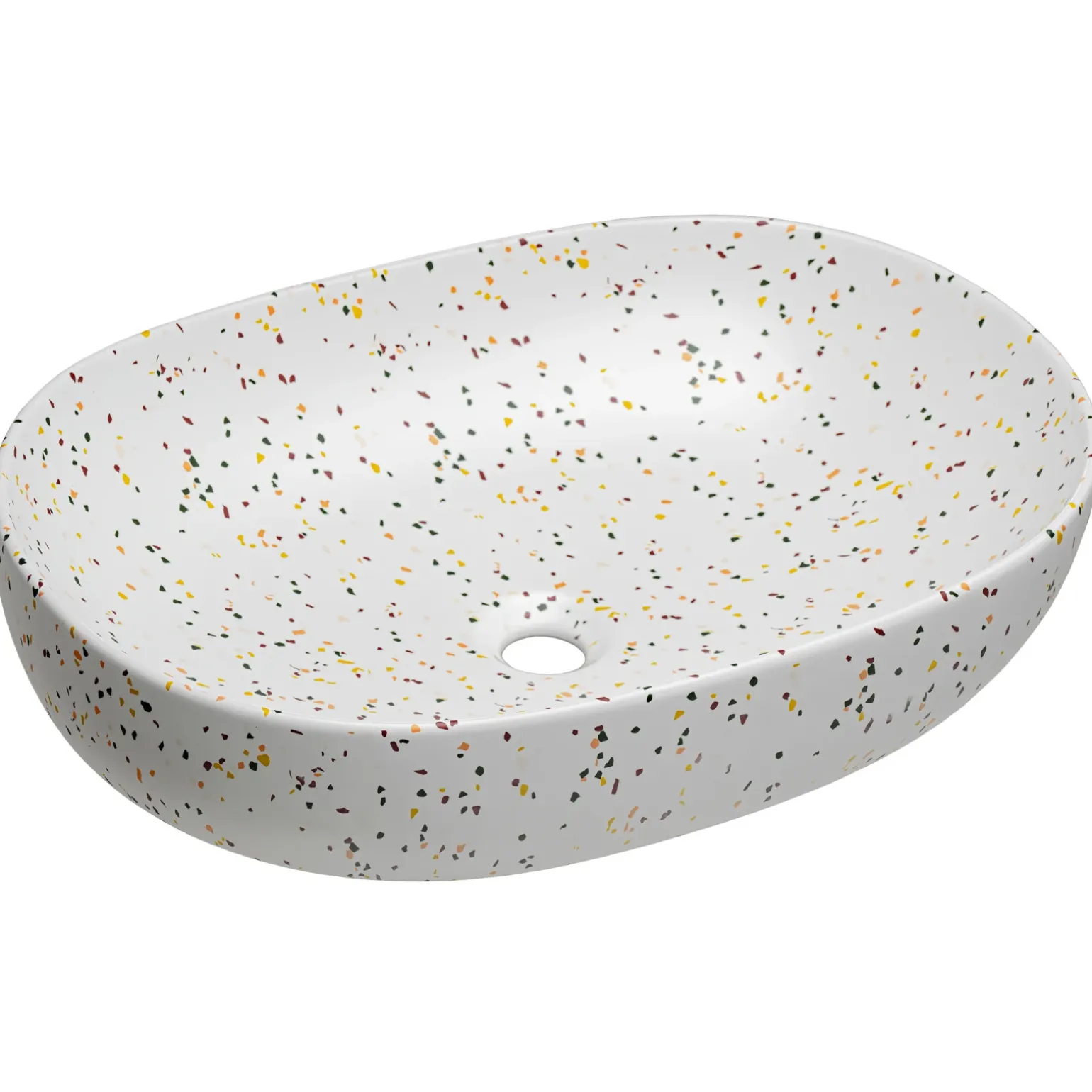 Mobile bagno sospeso 80cm cannettato con lavabo, colonna e specchio rosa Autentic