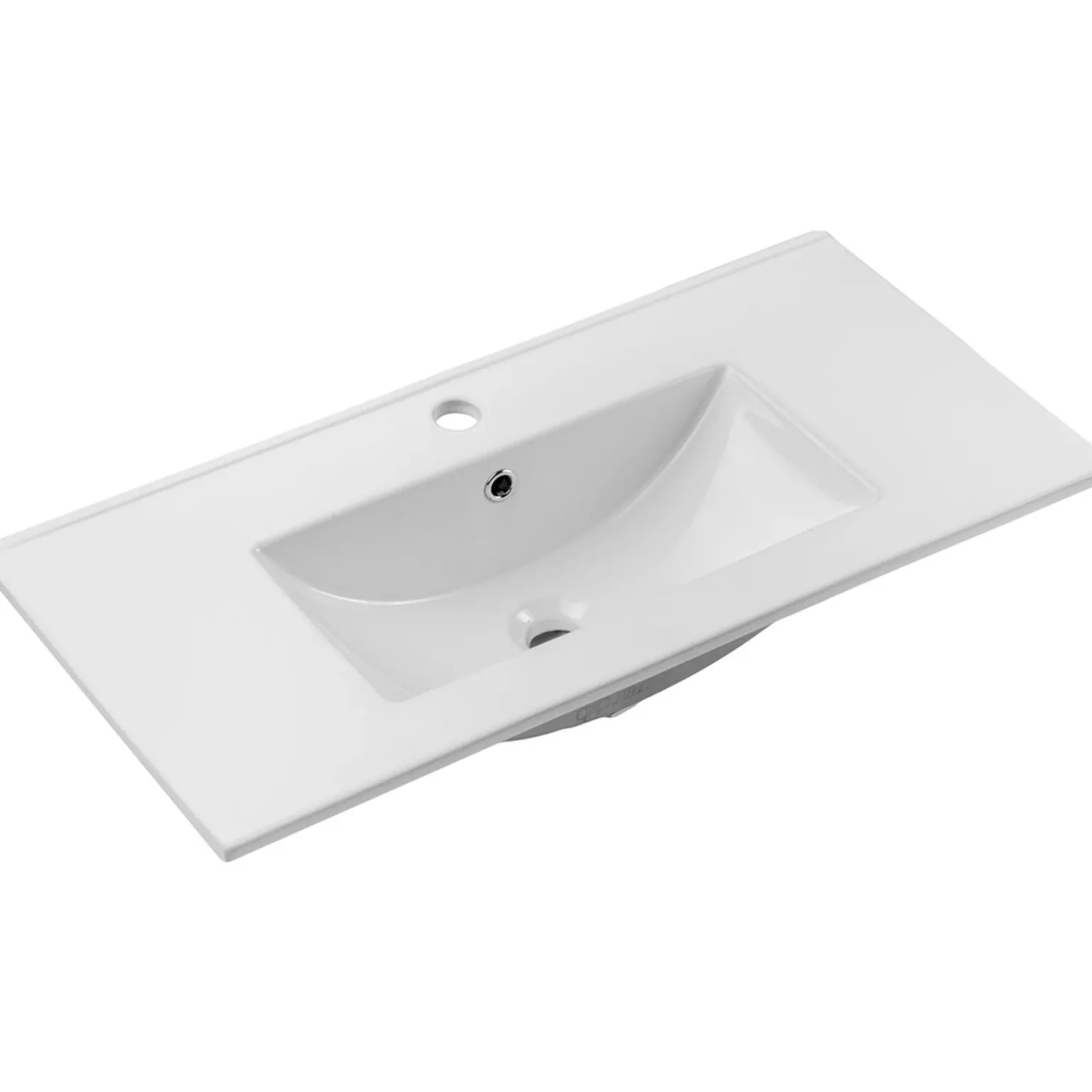 Mobile bagno sospeso 80cm cannettato con lavabo 2 cassetti verde salvia Greeny