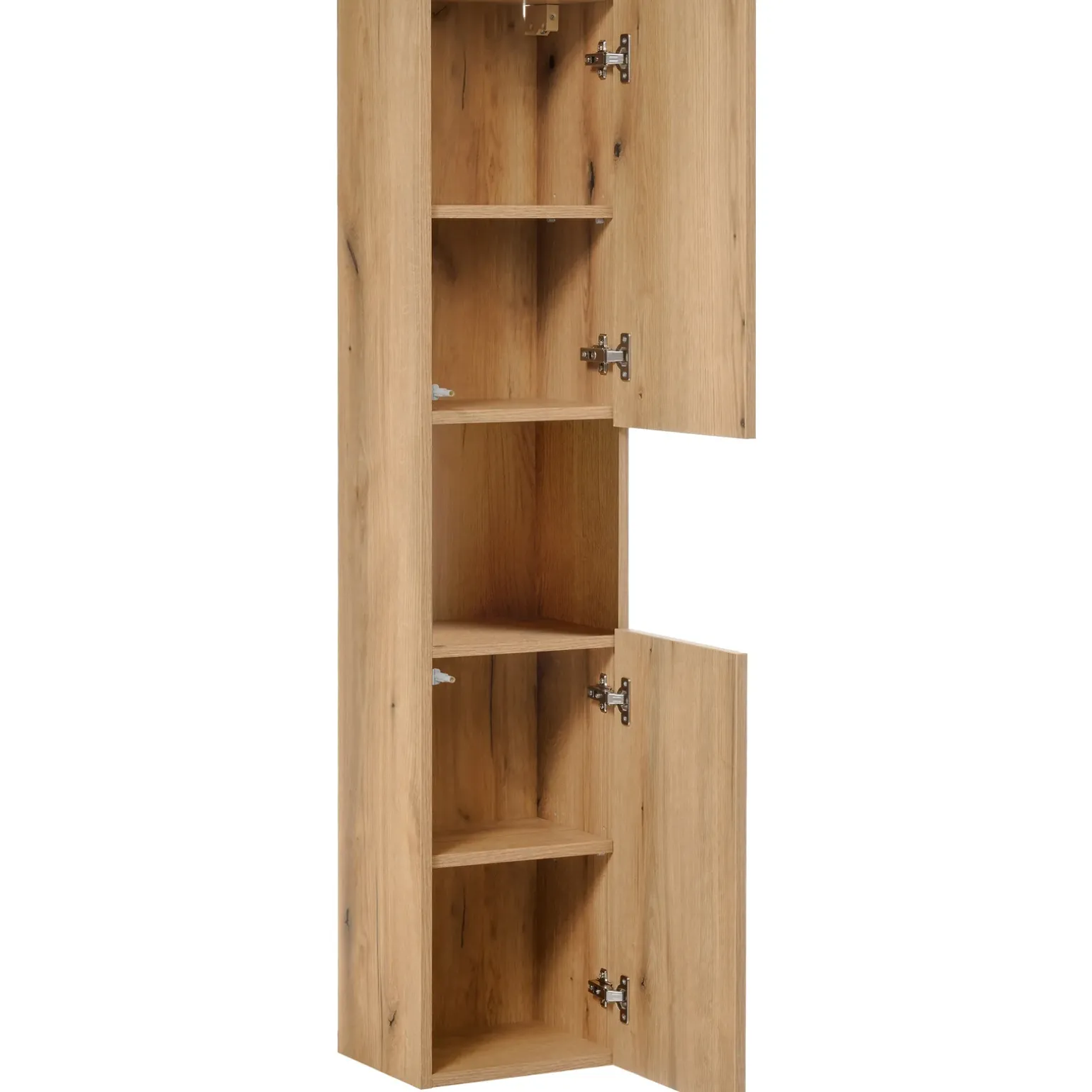 Mobile bagno sospeso 100cm con 2 lavabi e colonna rovere Rovery