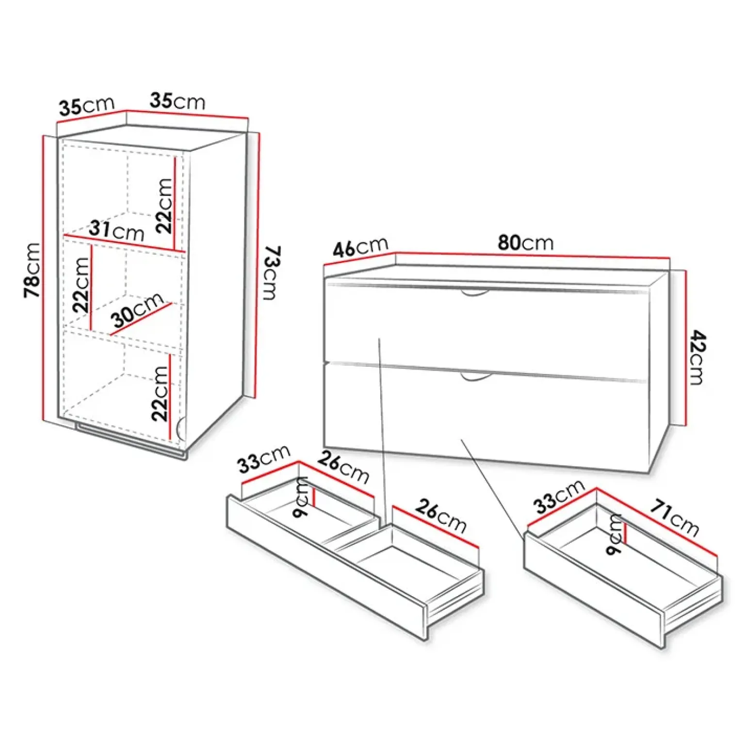 Mobile bagno sospeso 80cm con pensile nero Hakone 3