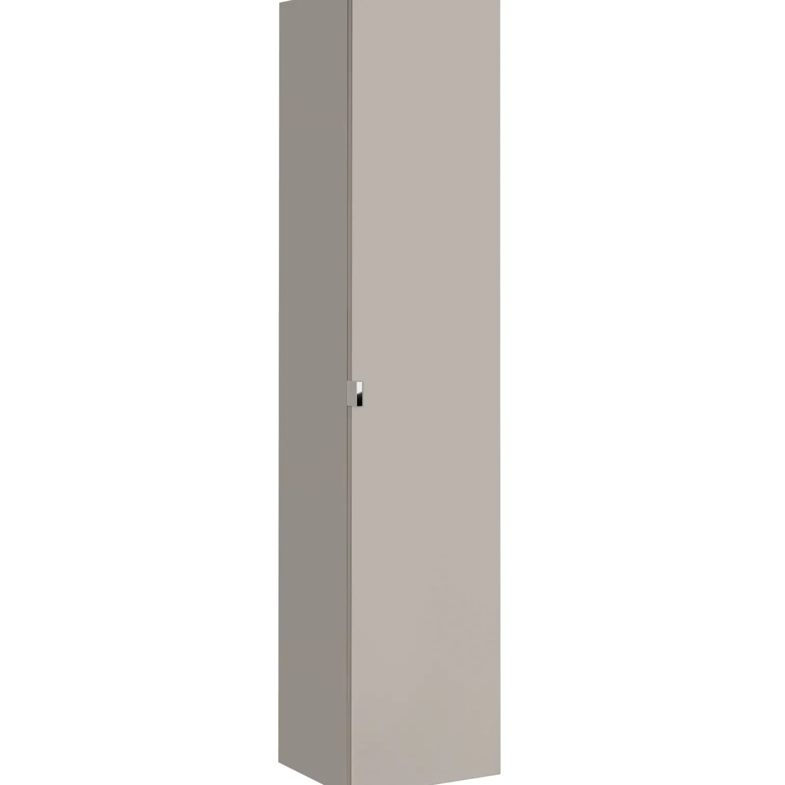 Mobile bagno sospeso 80cm con lavabo, mobile specchio e colonna grigio quercia Serif