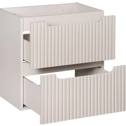 Mobile bagno sospeso 120cm cannettato 4 cassetti beige rovere Cleany