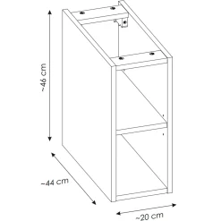 Mobile bagno sospeso 100cm cannettato con lavabo, colonna e specchio rosa Autentic