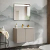 Mobile bagno sospeso 60cm con lavabo 2 ante beige cashmere Neutry