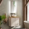 Mobile bagno sospeso 60cm cm 2 ante beige cashmere Neutry