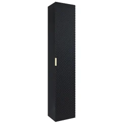 Mobile bagno sospeso 80cm con colonna nero frontali decorati Konny