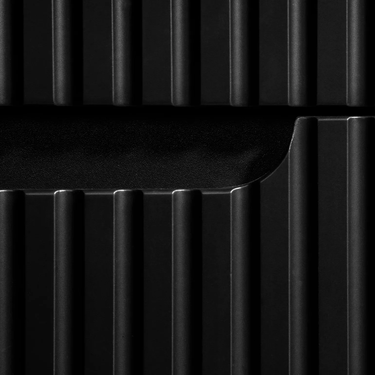 Mobile bagno sospeso 80cm cannettato con lavabo 2 cassetti nero Cleany