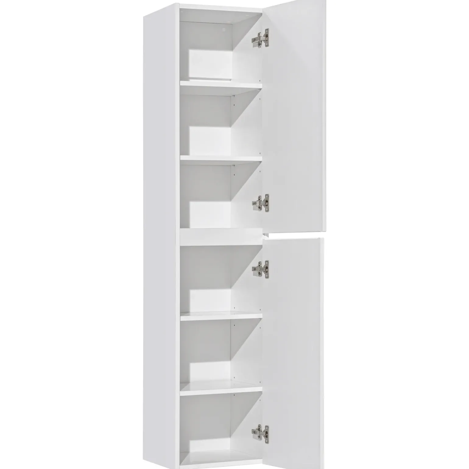 Mobile bagno sospeso 180cm cannettato con 2 lavabi, colonna e 2 specchi bianco quercia Autentic