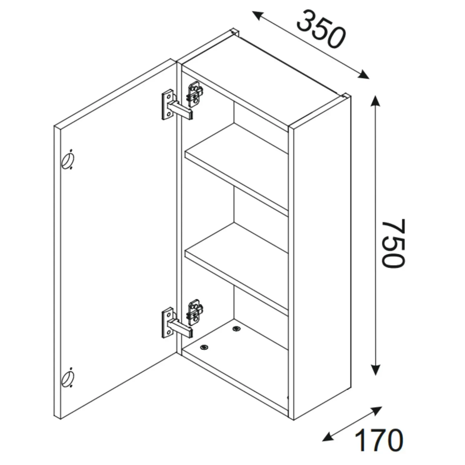 Mobile bagno sospeso 120cm con 2 lavabi, colonna, pensile e base sospesa nero rovere Swim