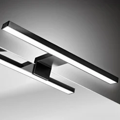 Mobile bagno sospeso 120cm con 2 lavabi, specchio e colonna nero Serif