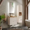 Mobile bagno sospeso 60cm con colonna beige cashmere Neutry