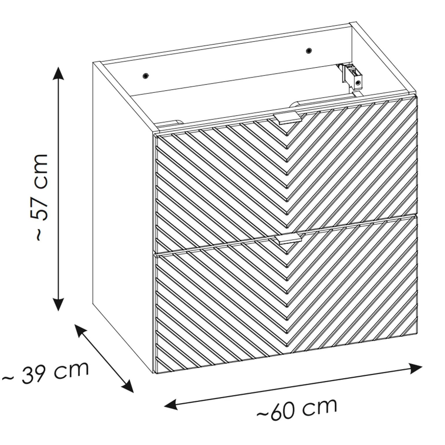 Mobile bagno sospeso 60cm con colonna beige cashmere Neutry