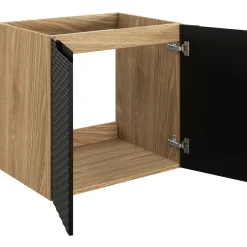 Mobile bagno sospeso 90cm con lavabo da incasso nero rovere Swim