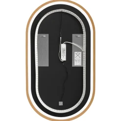 Mobile bagno sospeso 60cm con lavabo, specchio e colonna cannettato blu Deep