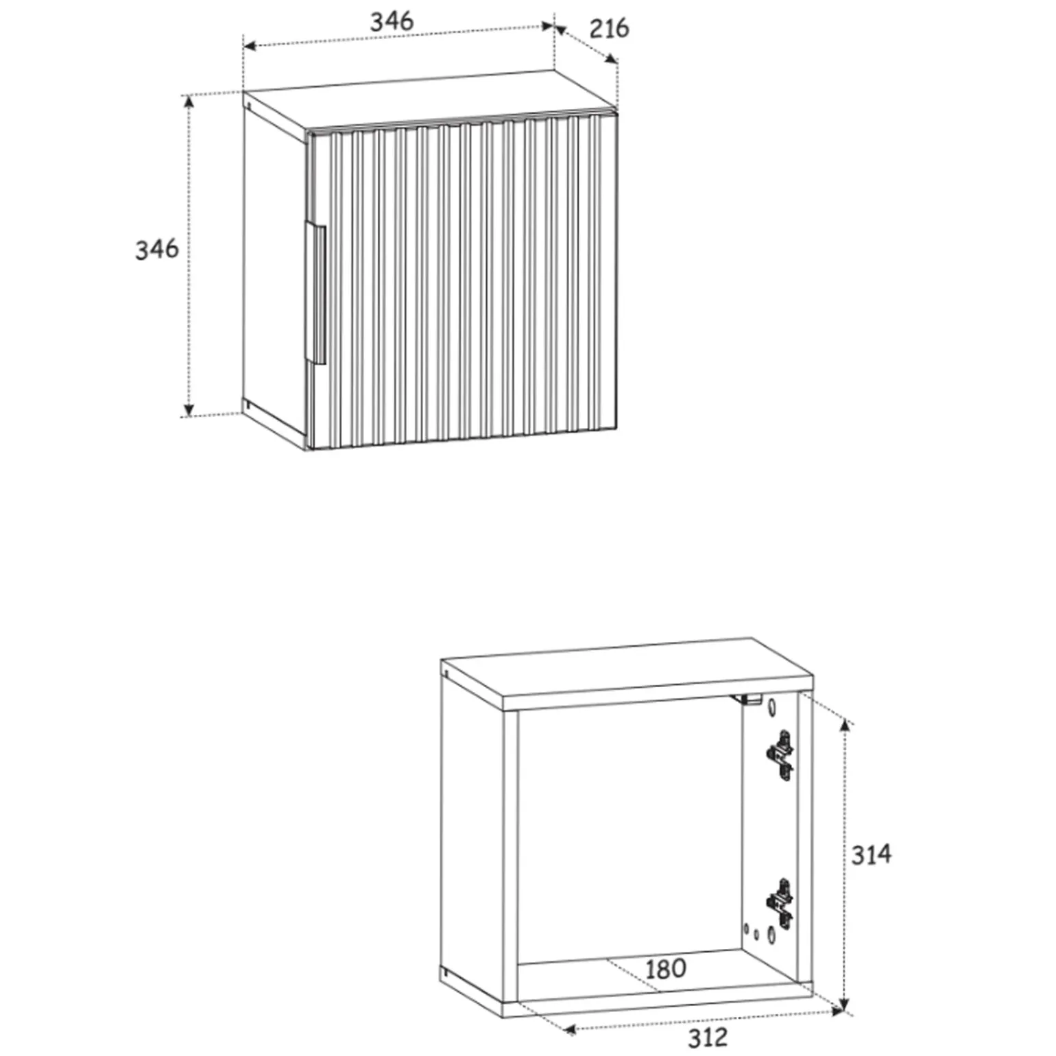 Mobile bagno sospeso 120cm cm con 2 lavabi da appoggio, 2 specchi, colonna e cubotti quercia antracite Limpid