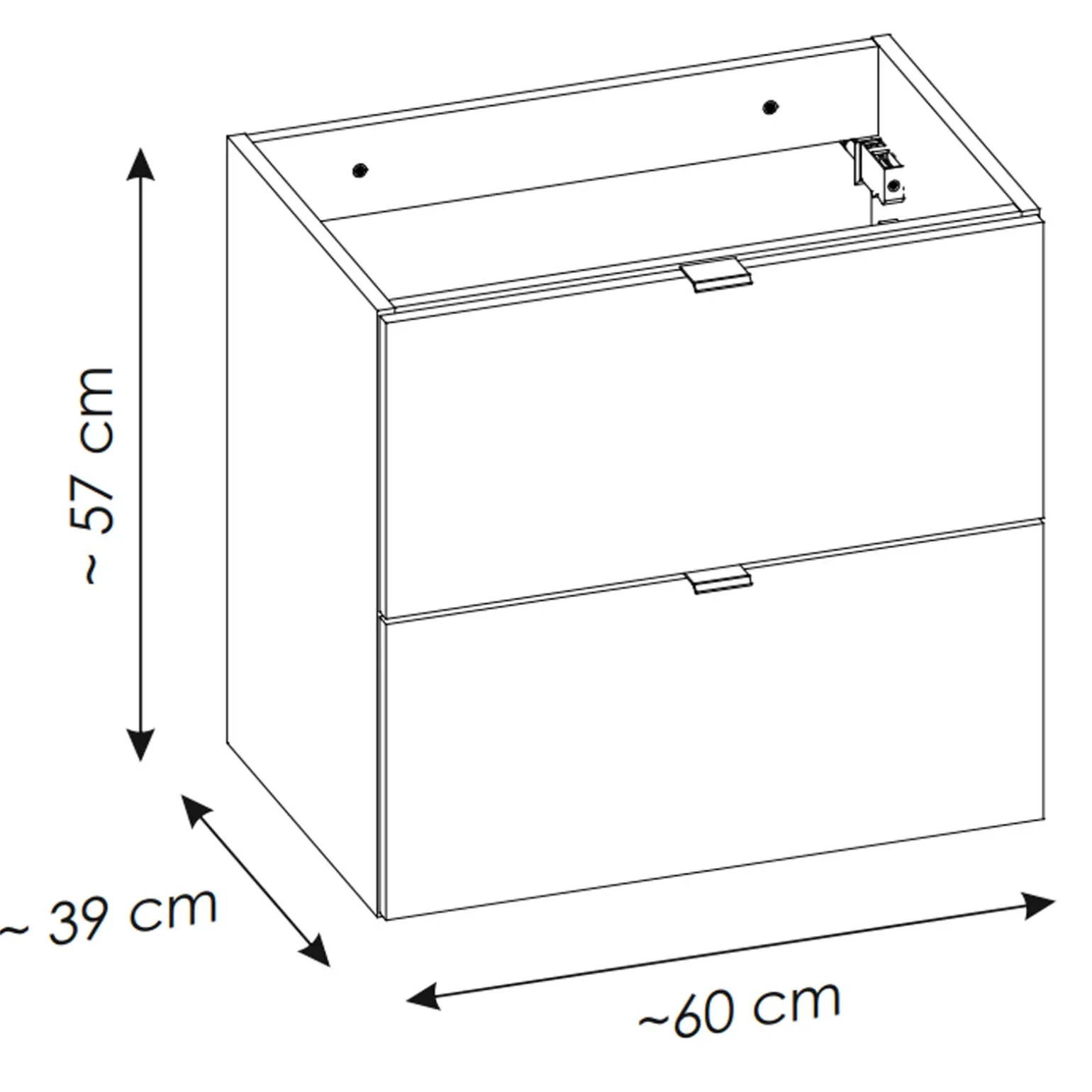 Mobile bagno sospeso 60cm con colonna rovere Rovery