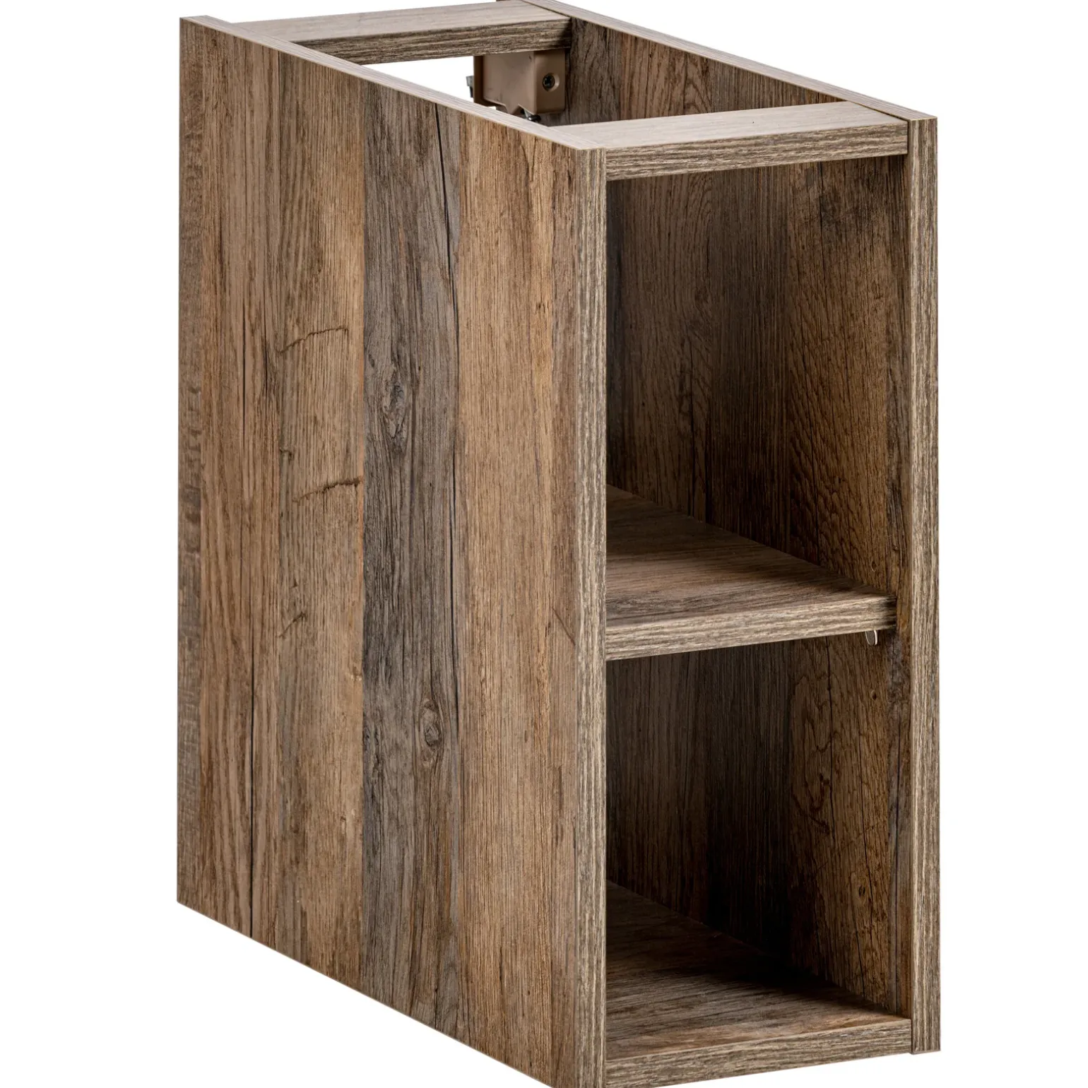 Mobile bagno sospeso 180cm con 2 lavabi, 2 mobili specchio e colonna grigio quercia Serif