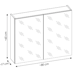 Mobile bagno sospeso 180cm con 2 lavabi, 2 mobili specchio e colonna grigio quercia Serif
